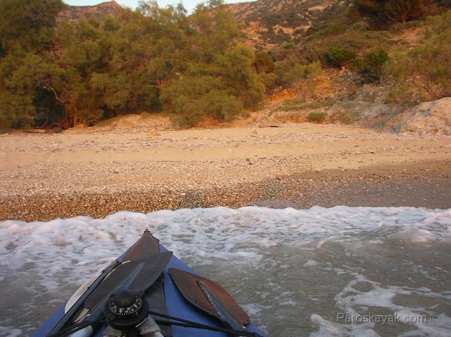 Landfall in the bay of Agioklima