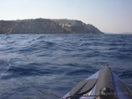 Approaching Oia, Santorini island