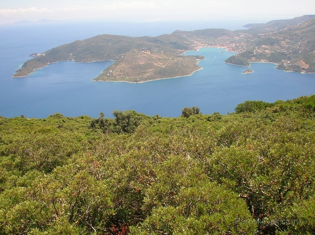 View of Porto Vathy from the top