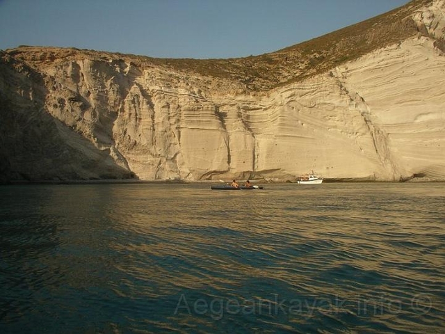 Sea kayaking under the majestic cliffs of Mastichia