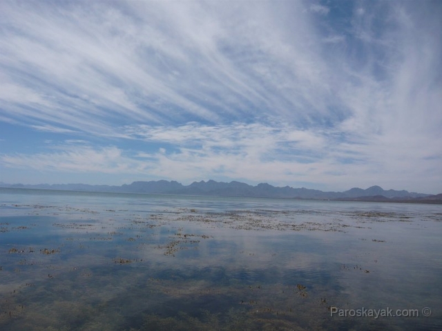 Blue sky over Isla Carmen
