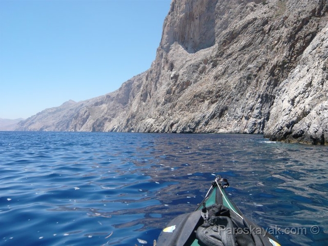 Looking west towards the cliffs of south Amorgos