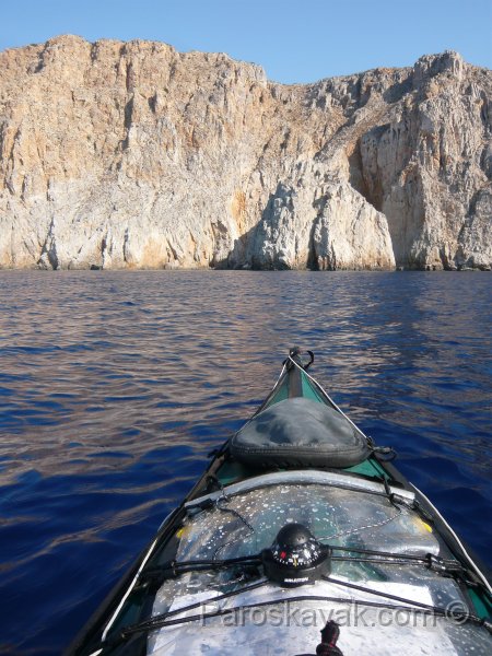 Paddling the rugged coastline in Astypalaia