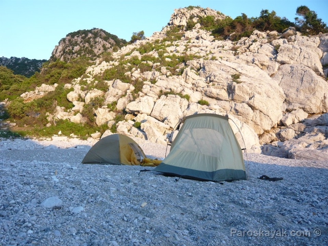 Our camp in Limnionas, Veneto of Pelion